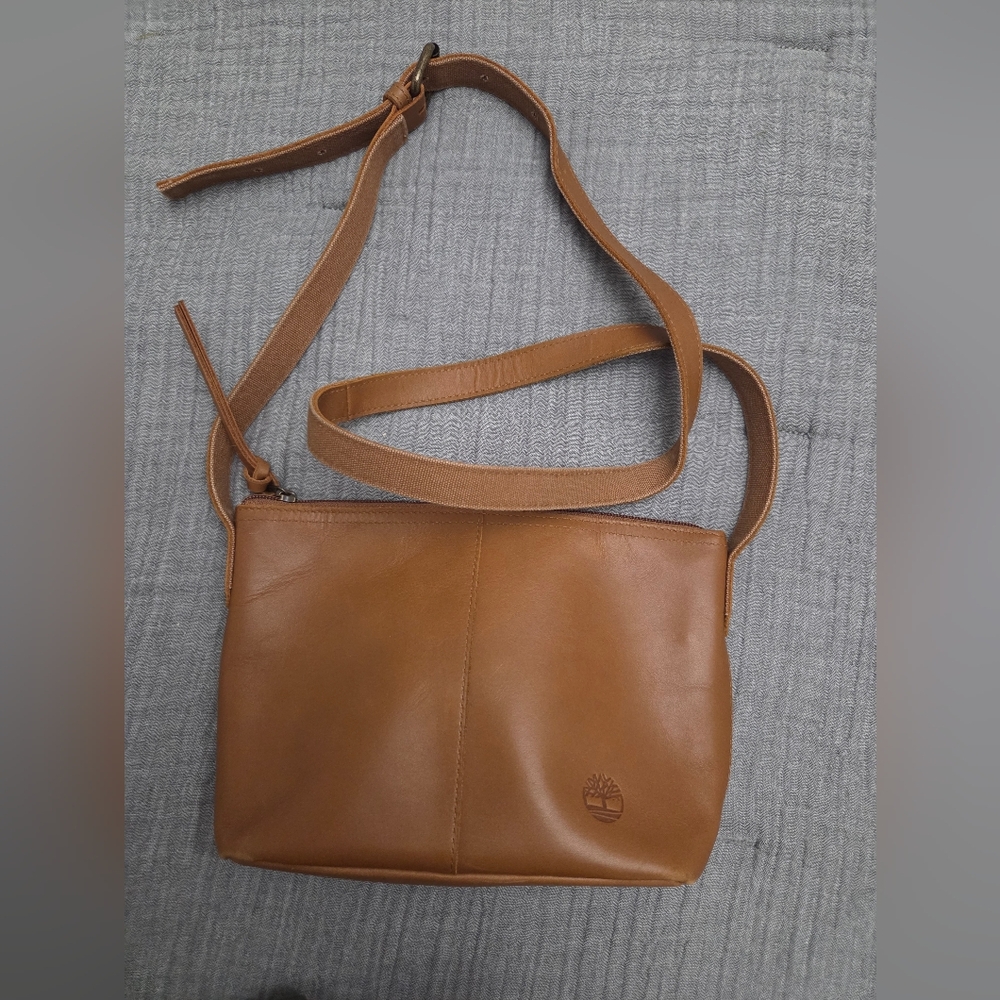 Timberland Tan Leather Crossbody Bag